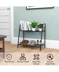 Givimo 2-tier Patio Metal Plant Stand