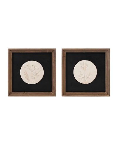 Slickblue Floral Frame (Set of 2) 12"Sq Wood/Mdf