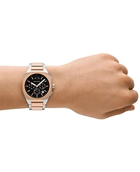 A|X Armani Exchange Men's Sync Quartz Chronograph Two-Tone Stainless Steel Watch 42MM