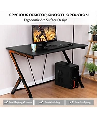 Skonyon Home Office Modern Ergonomic Study Computer Desk for Small Space