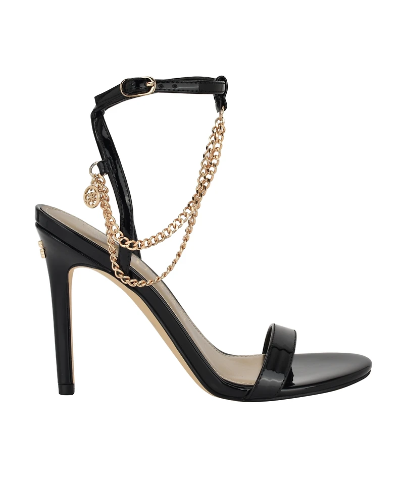Guess Women's Miamy Open Toe Chain Detail Stiletto High Heel Sandals