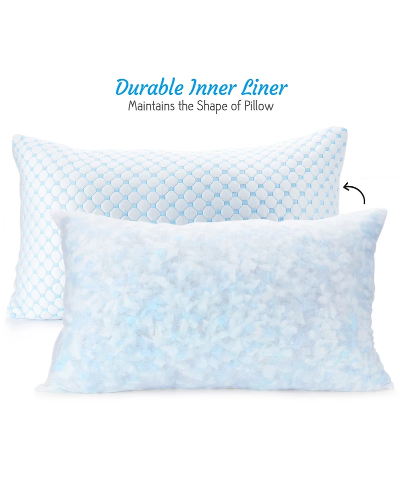 Nestl Memory Foam Gel Infused Reversible Cooling Pillow