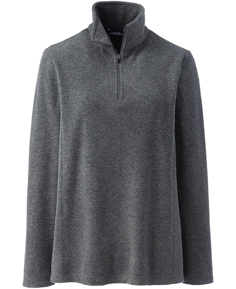 Lands' End Plus Thermacheck 100 Fleece Quarter Zip Pullover Top