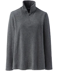 Lands' End Plus Thermacheck 100 Fleece Quarter Zip Pullover Top