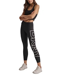 Dkny Sport Women's High-Rise Logo Graphic 7/8 Leggings