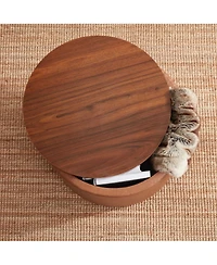Parker Large Round Coffee Table Storage Ottoman