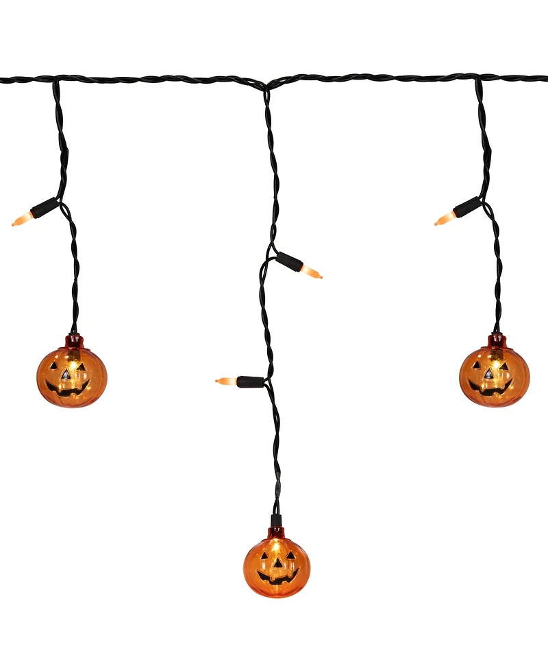 Northlight Lighted Pumpkin Curtain Icicle Lights - 5.25'