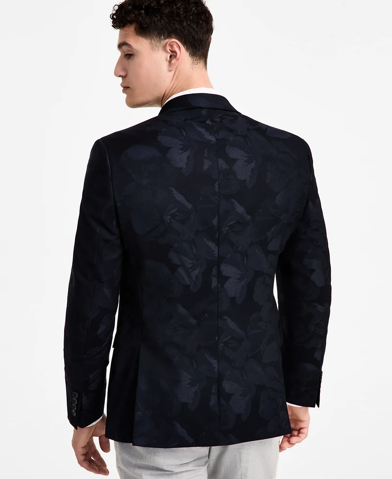 Bar Iii Men's Slim-Fit Jacquard-Floral Evening Jacket, Created for Macy's