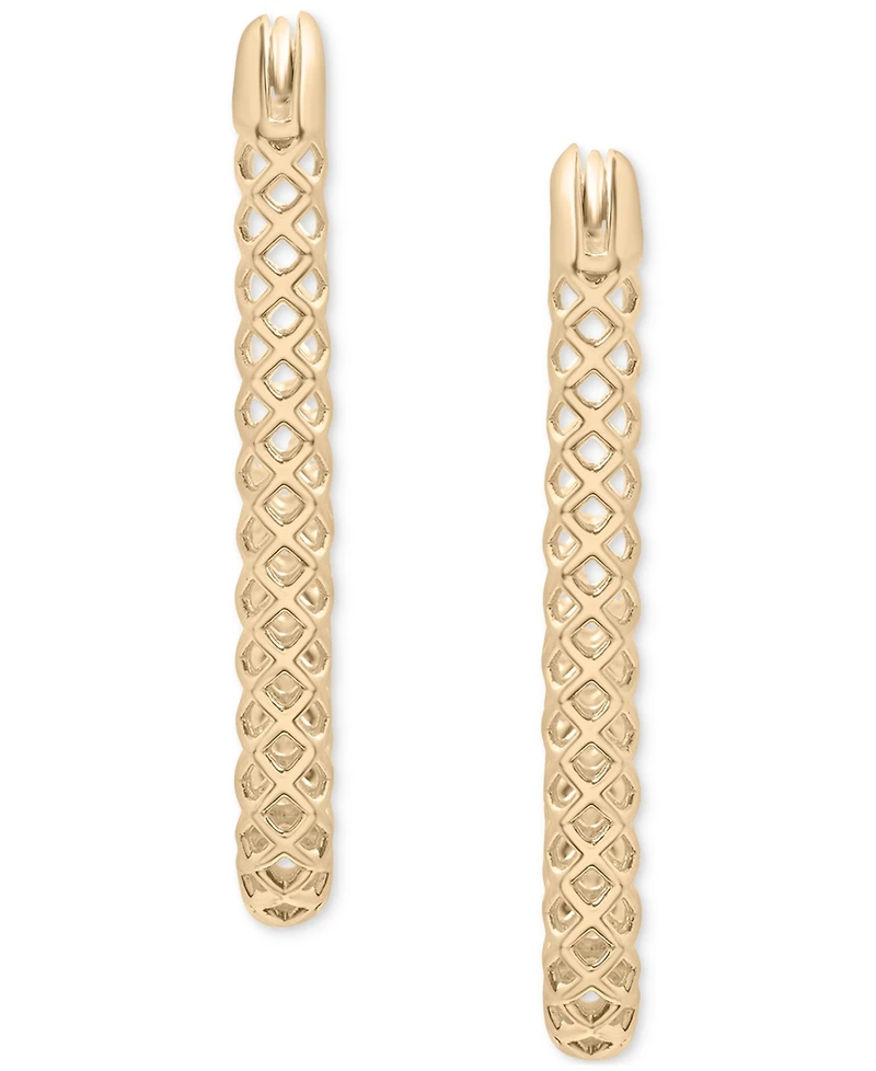 Audrey by Aurate Lattice Rectangular Hoop Earrings in Gold Vermeil, Created for Macy's