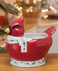 Winterberry Cardinal Candy Bowl