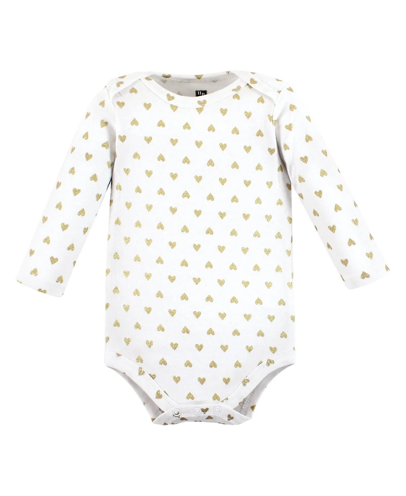 Hudson Baby Baby Girls Hudson Cotton Long-Sleeve Bodysuits Mommy 5-Pack, 0-3 Months