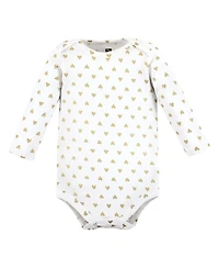 Hudson Baby Baby Girls Hudson Cotton Long-Sleeve Bodysuits Mommy 5-Pack, 0-3 Months
