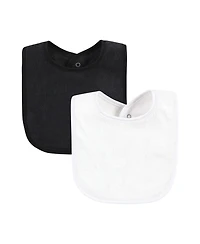 Hudson Baby Infant Girls Rayon from Bamboo Bib with Waterproof Lining 10pk, Pink One