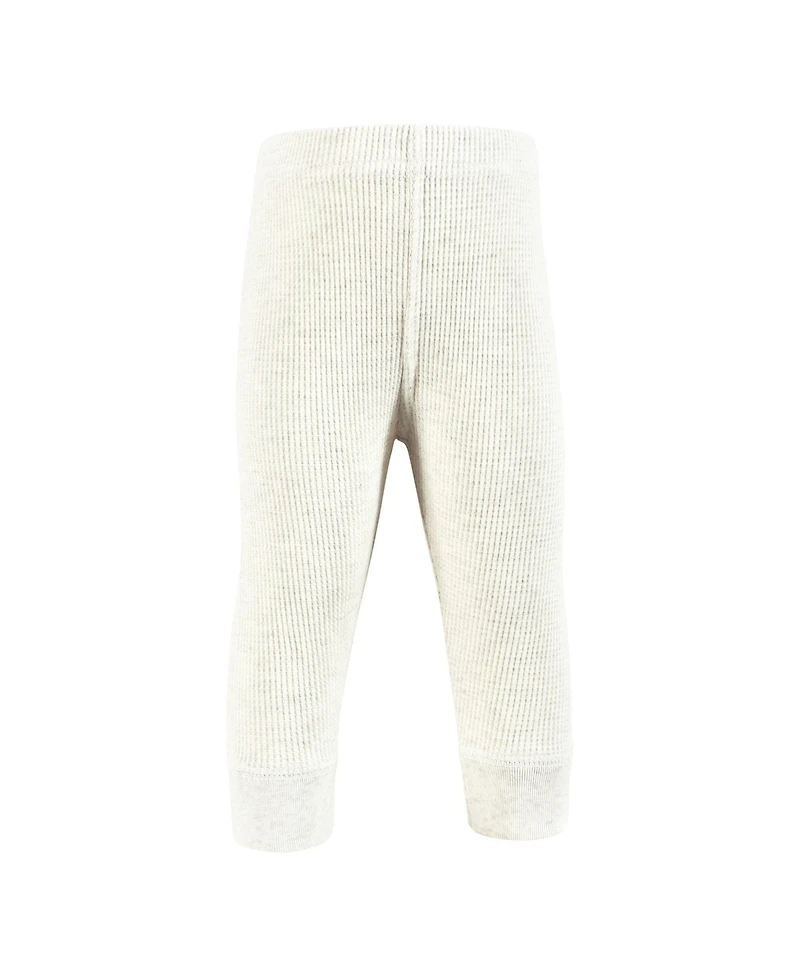 Hudson Baby Boys Thermal Tapered Ankle Pants 4pk, Football, 0-3 Months
