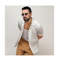 Men's Chalk White Micro Creased Shirt