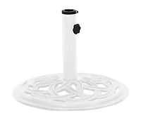 Umbrella Base White 17.3"x17.3"x12.2" Cast Iron