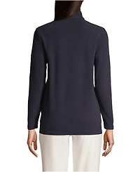Lands' End Women's Thermacheck 100 Fleece Quarter Zip Pullover Top