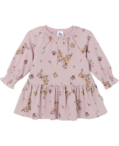 Gerber Baby Girls Long Sleeve Apples Dress