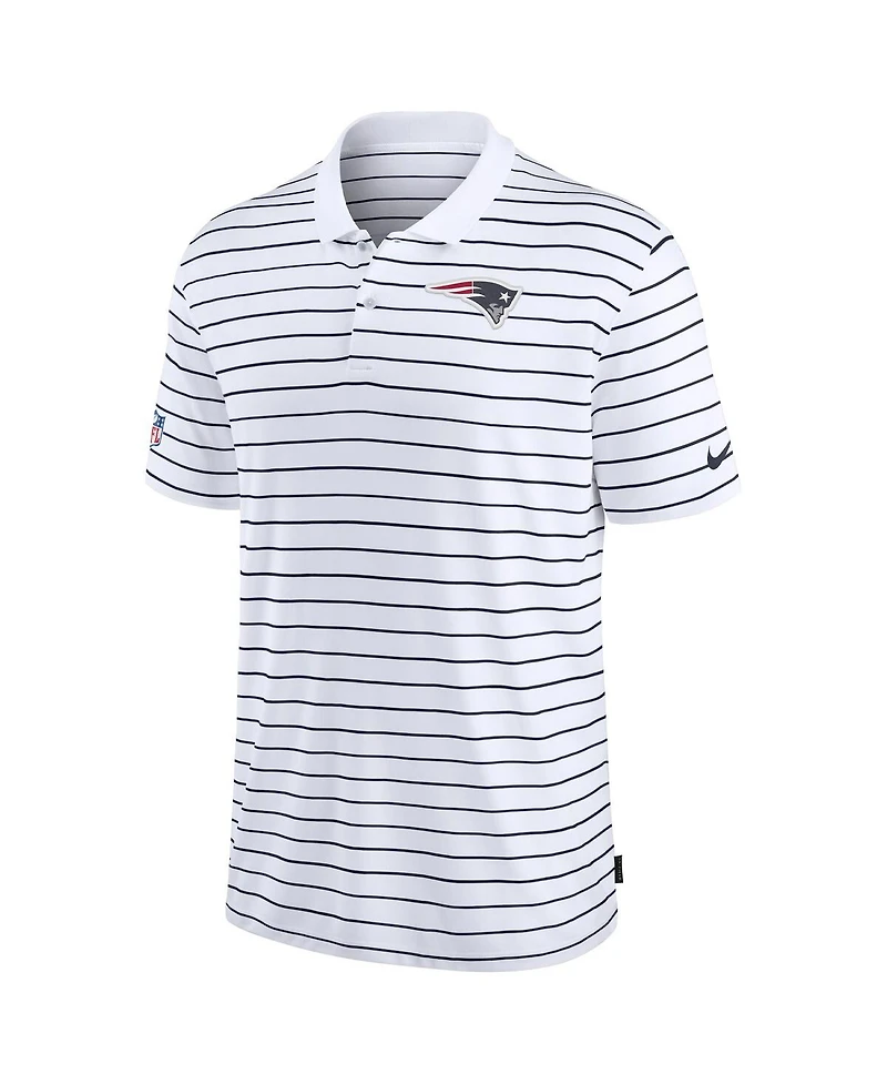 Nike Men's White New England Patriots Sideline Lock Up Victory Performance Polo