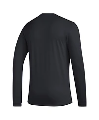 Adidas Men's Black Texas A M Aggies Primary Locker Logo Pre-Game Long Sleeve T-Shirt