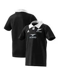 Adidas Big Boys and Girls Black New Zealand Rugby / Home Replica Jersey