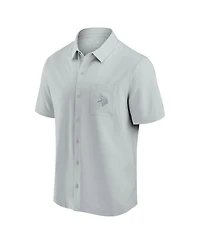 Fanatics Men's Gray Minnesota Vikings Front Office Button-Up Shirt
