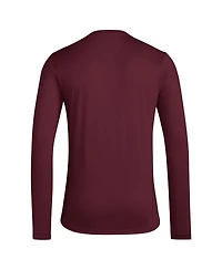 Adidas Men's Maroon Texas A M Aggies Locker Football Pre-Game Aeroready Long Sleeve T-Shirt