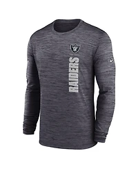 Nike Men's Black Las Vegas Raiders 2024 Sideline Velocity Performance Long Sleeve T-Shirt
