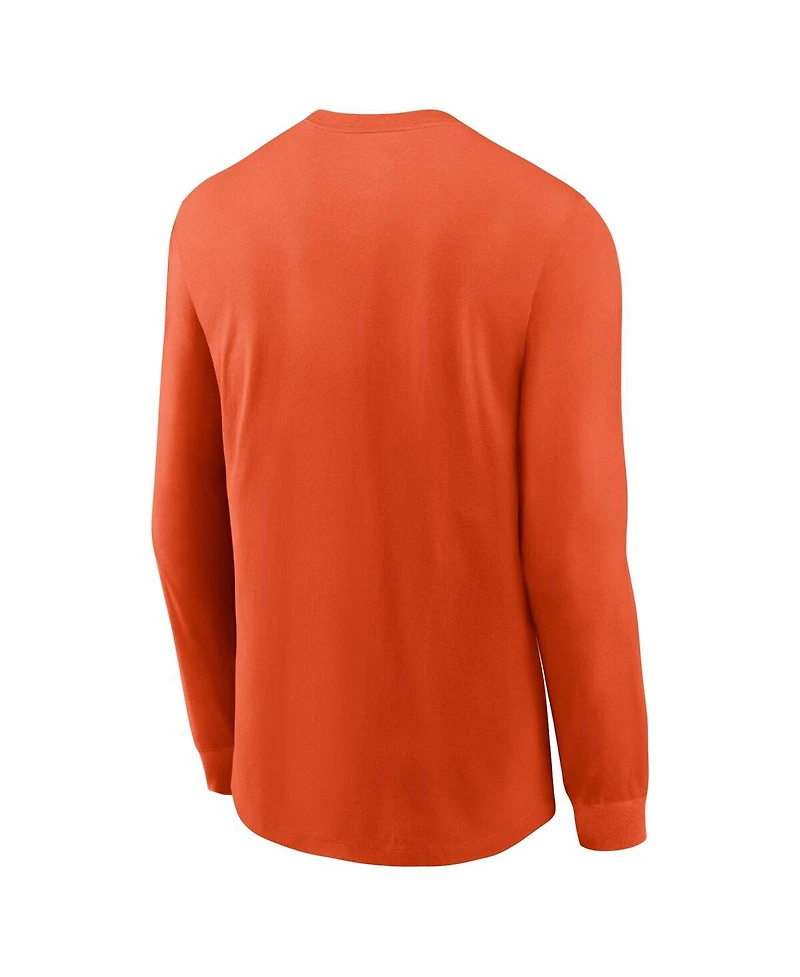 Nike Men's Orange Clemson Tigers Alternate Logo Long Sleeve T-Shirt