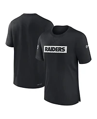 Nike Men's Black Las Vegas Raiders Sideline Player Performance T-Shirt