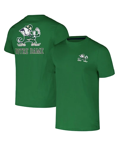 Colosseum Men's Green Notre Dame Fighting Irish Logo Lockup 2-Hit Active Blend T-Shirt