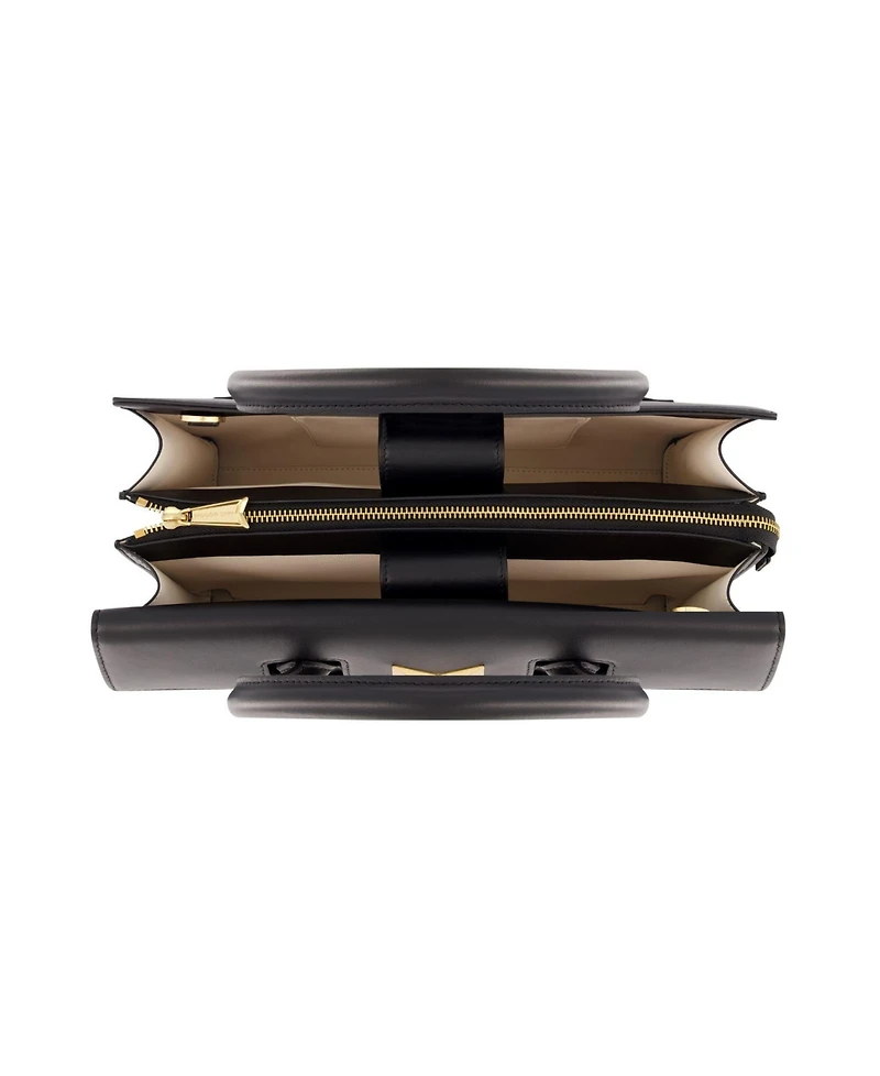 Gold Plated Hardware Large Leather Briefcase Bag