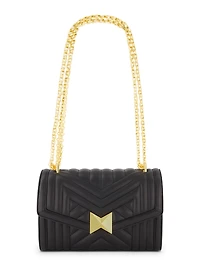 Gold Chain Quilted Napa Leather Handbag