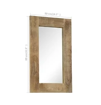 vidaXL Mirror Solid Mango Wood 19.7"x31.5"