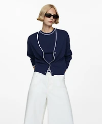 Mango Women's Contrasting Finish Cardigan
