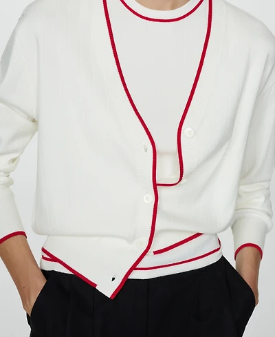 Mango Women's Contrasting Finish Cardigan