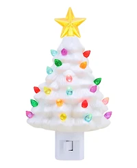 Mr. Christmas Night Light - Ceramic White Tree