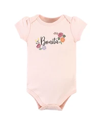 Hudson Baby Girls Cotton Bodysuit, Pant and Shoe Set