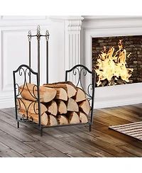 Givimo Heavy-Duty Steel Firewood Log Rack