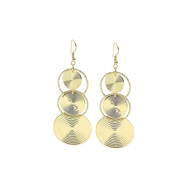 Sohi Women's Circular Drop Earrings