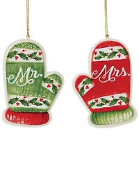 Lenox Mr. & Mrs. Mitten Ornament Set