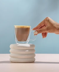 JoyJolt Savor Double Wall Espresso Glasses, Set of 2