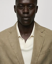 Mango Men's Slim-Fit Linen-Blend Blazer