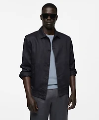 Mango Men's Linen Blend Jacket