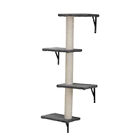 Streamdale Furniture 5-Piece Wall-Mounted Cat Tree with Scratching Posts, Condo, and Perch