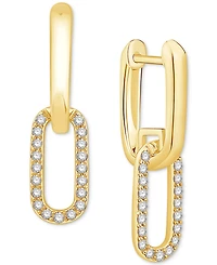 Diamond Interlocking Link Dangle Earrings (1/4 ct. t.w.) in 10k Gold
