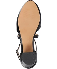 Journee Women's Foster Tru Comfort Foam Almond Toe Block Heel Pumps