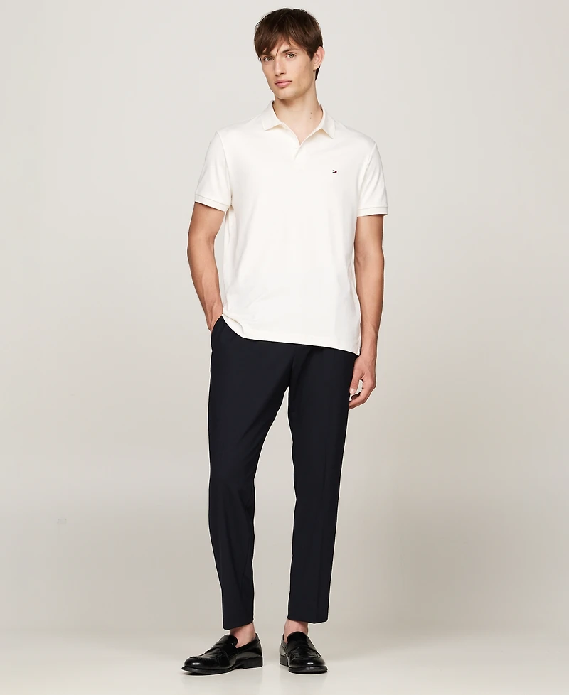 Tommy Hilfiger Men's Regular-Fit Liquid Cotton Collar Stripe Detail Polo Shirt