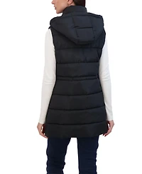 Sebby Collection Women's Puffer Vest With Drawstring Waist