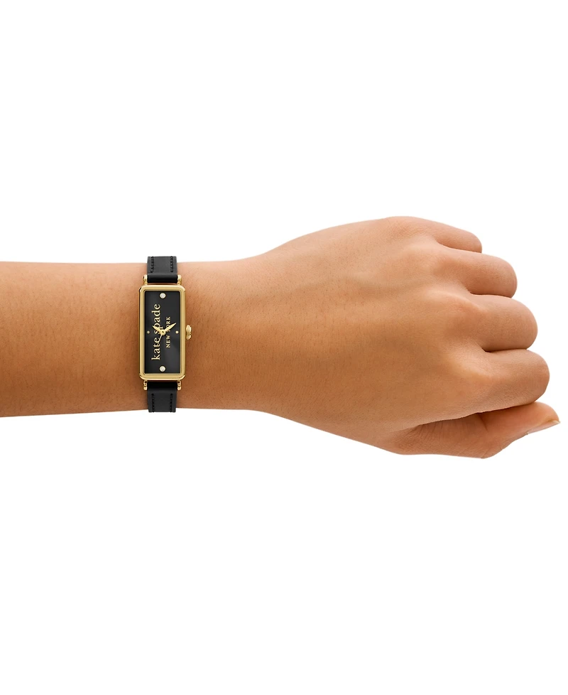 Kate Spade New York Women's Rosedale Black Leather Watch 32mm